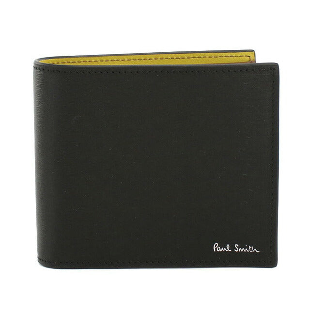 ポール・スミス 二折財布小銭入付き メンズ ブランド Paul Smith レザー M1A4833 ブラック 財布 PAUM1A4833361