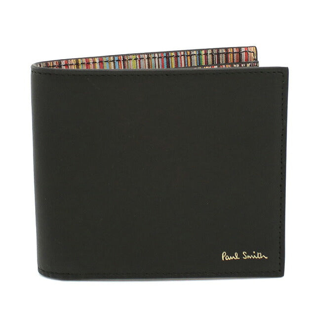 ポール・スミス 二折財布小銭入付き メンズ ブランド Paul Smith レザー M1A4833 ブラック 財布 PAUM1A4833371