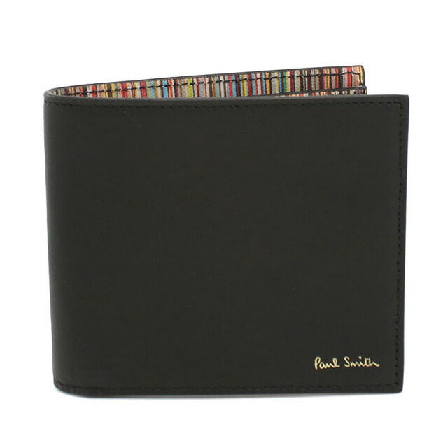 ポール・スミス 二折財布小銭入付き メンズ ブランド Paul Smith レザー M1A4833 ブラック 財布 PAUM1A4833371