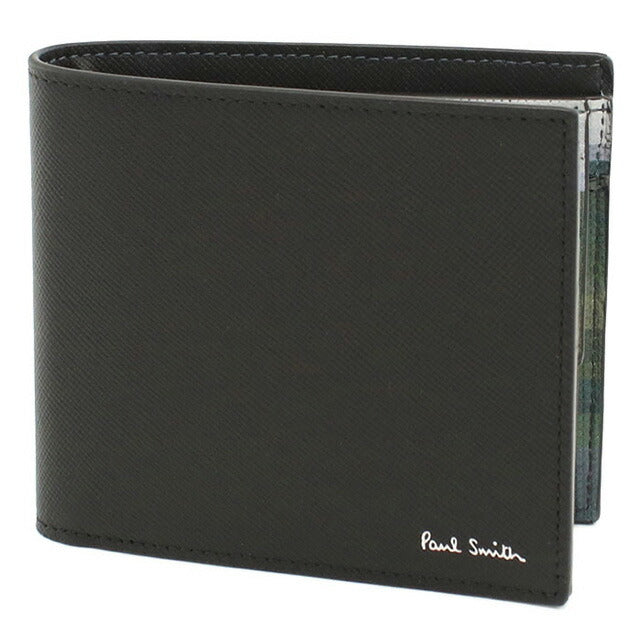 ポール・スミス 二折財布小銭入付き メンズ ブランド Paul Smith レザー M1A4833 ブラック 財布 PAUM1A4833381