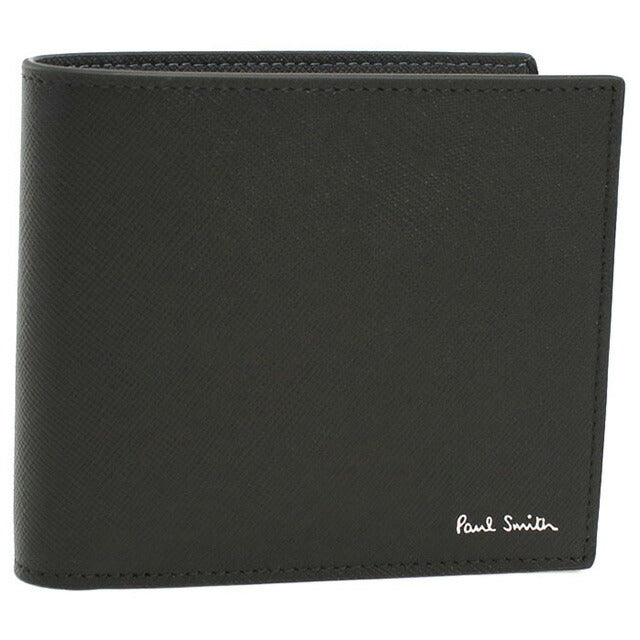 ポール・スミス 二折財布小銭入付き メンズ ブランド Paul Smith レザー M1A4833 ブラック 財布 PAUM1A4833381
