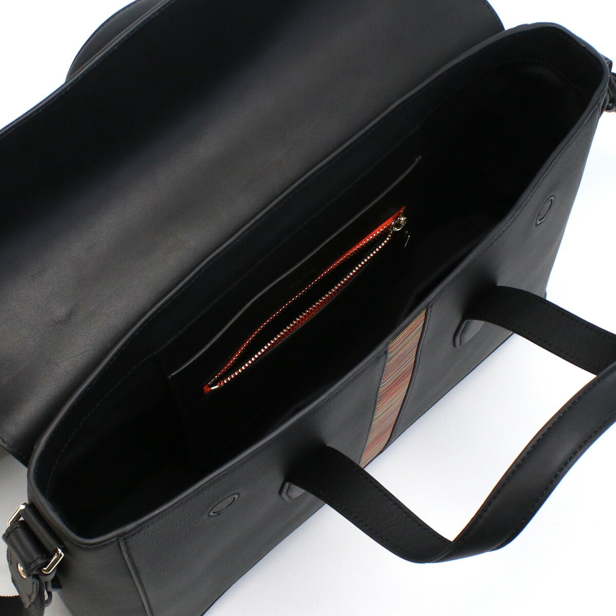 ポール・スミス ブリーフケース メンズ レザー タイ M1A7249 BLACK ブラック バッグ PAUM1A7249011