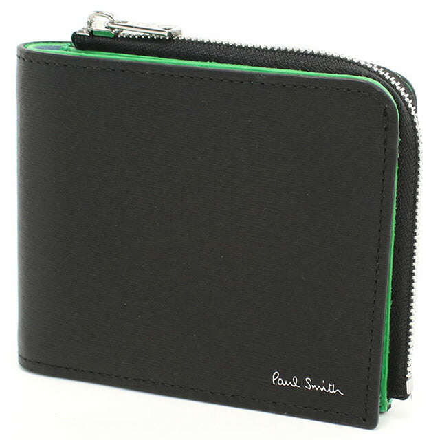 ポール・スミス 二折財布小銭入付き メンズ ブランド Paul Smith レザー M1A7970 ブラック 財布 PAUM1A7970011