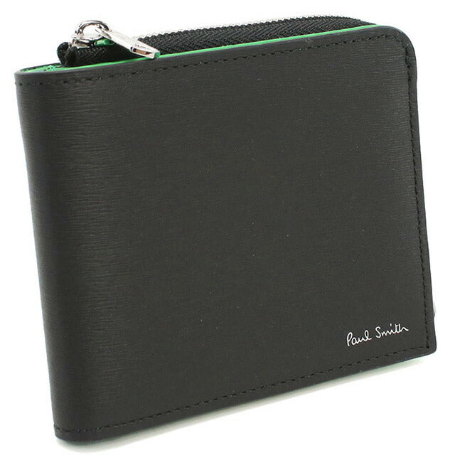 ポール・スミス 二折財布小銭入付き メンズ ブランド Paul Smith レザー M1A7970 ブラック 財布 PAUM1A7970011