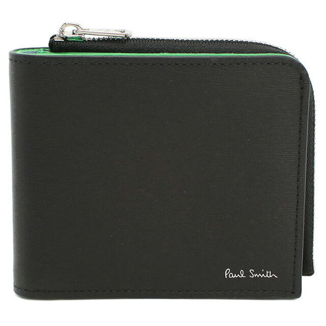 ポール・スミス 二折財布小銭入付き メンズ ブランド Paul Smith レザー M1A7970 ブラック 財布 PAUM1A7970011