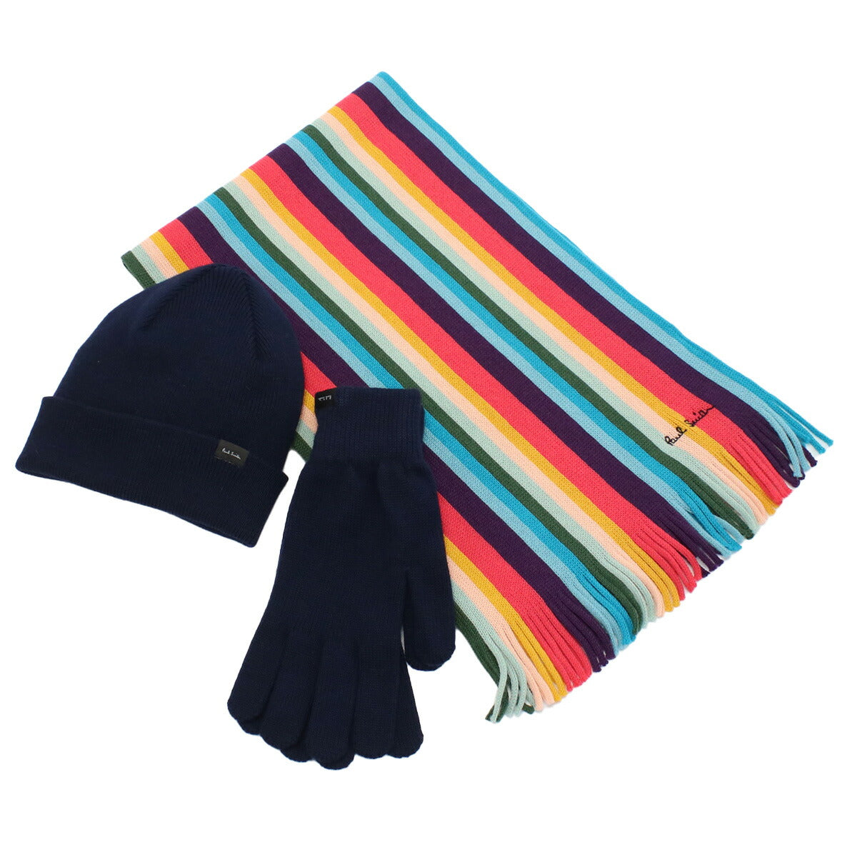 ポール・スミス ギフトセット メンズ ウール100% スコットランド・ドイツ M1APSSET NAVY ネイビー系 マルチカラー 小物 PAUM1APSSETA011