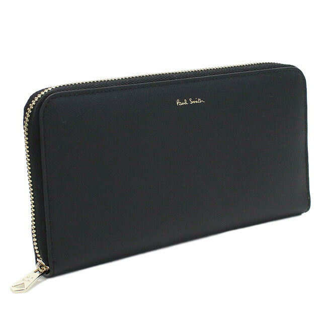 ポール・スミス 長財布ラウンドファスナー メンズ ブランド レザー イタリア W1A4609X BLACK ブラック 財布 PAUW1A4609X011