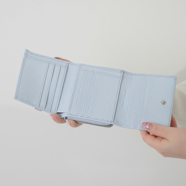 ジャンニ・キアリーニ 三つ折り財布 レディース ブランド GIANNI CHIARINI PF 5080 GRN ライトブルー PF5080GRN-ANCWA