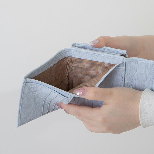 ジャンニ・キアリーニ 三つ折り財布 レディース ブランド GIANNI CHIARINI PF 5080 GRN ライトブルー PF5080GRN-ANCWA