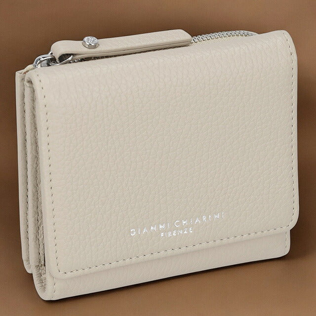 ジャンニ・キアリーニ 三つ折り財布 レディース ブランド GIANNI CHIARINI PF 5080 GRN ベージュ PF5080GRN-LAMB