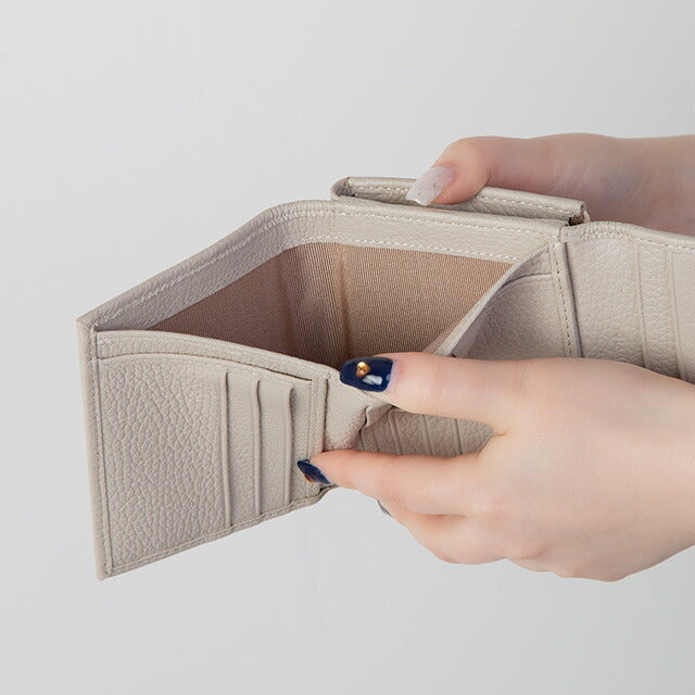 ジャンニ・キアリーニ 三つ折り財布 レディース ブランド GIANNI CHIARINI PF 5080 GRN ベージュ PF5080GRN-LAMB