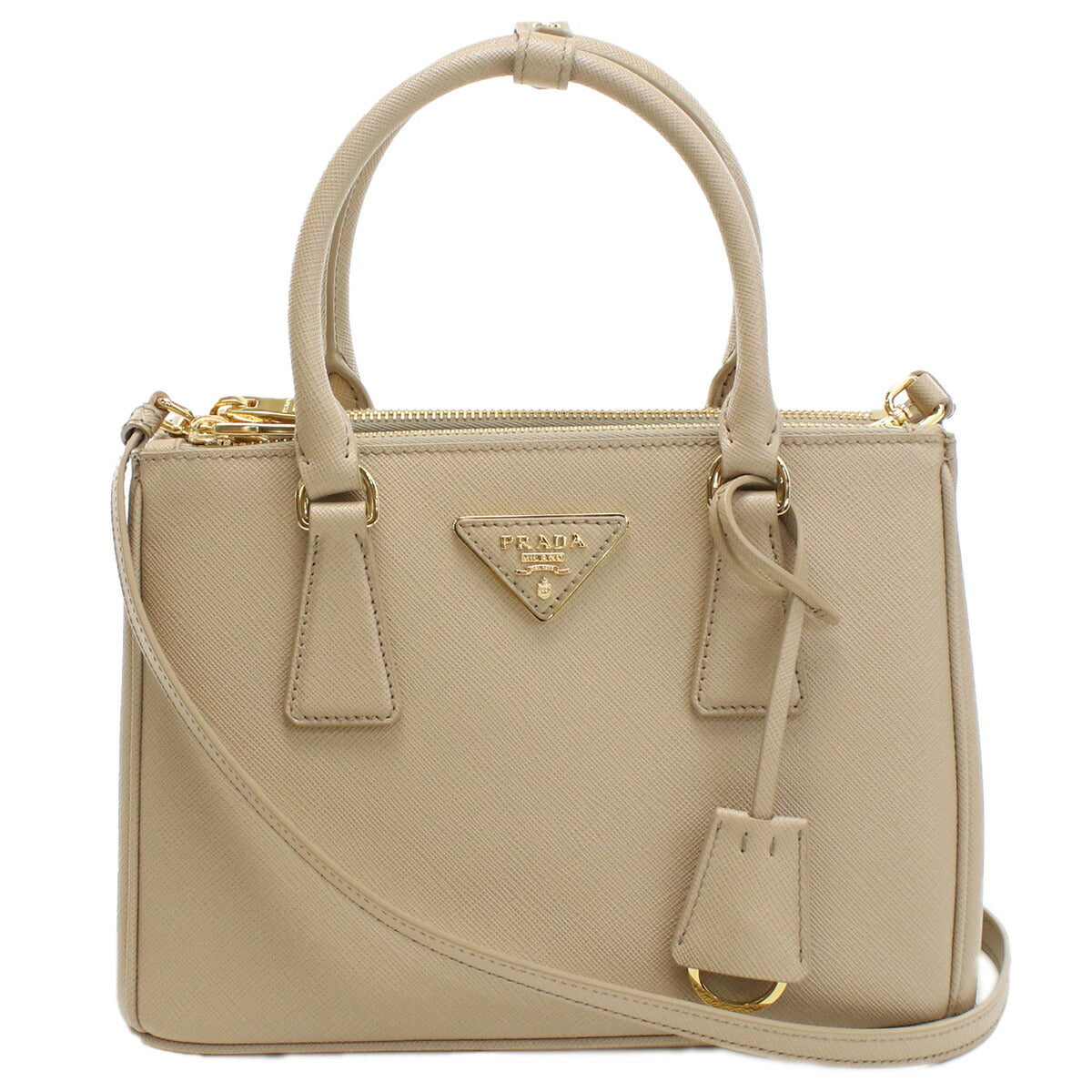プラダ ハンドバッグ レディース SAFFIANO LUX レザー イタリア 1BA896 SABBIA ベージュ系 バッグ PRA1BA896051