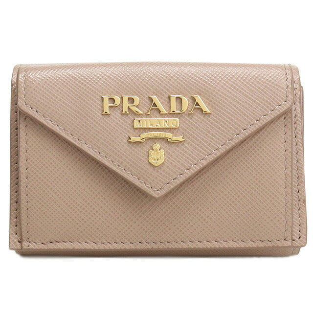 プラダ 三つ折り財布 レディース ブランド PRADA イタリア 1MH021 CIPRIA ベージュ系 財布 PRA1MH021041