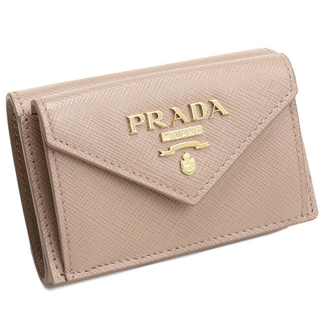 プラダ 三つ折り財布 レディース ブランド PRADA イタリア 1MH021 CIPRIA ベージュ系 財布 PRA1MH021041