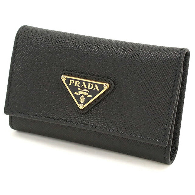 プラダ 4連キーケース コンパクト レディース ブランド PRADA 1PG004 ブラック PRA1PG004091