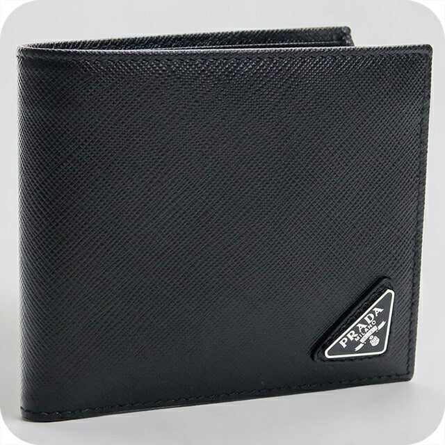 プラダ 二つ折り財布 二折財布小銭入付き 二つ折り財布 二折財布 メンズ ブランド PRADA 2MO738 NERO PRA2MO738081