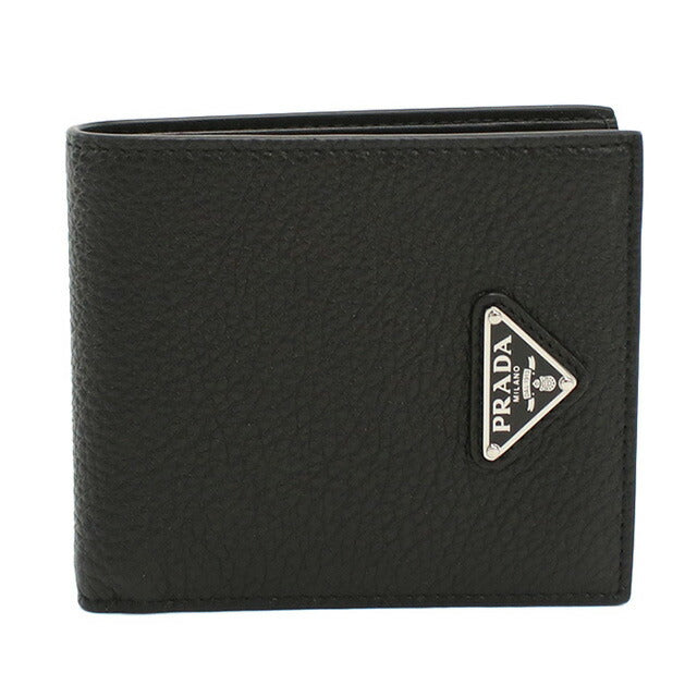 プラダ 二折財布小銭入付き メンズ ブランド PRADA 2MO738 ブラック 財布 PRA2MO738151