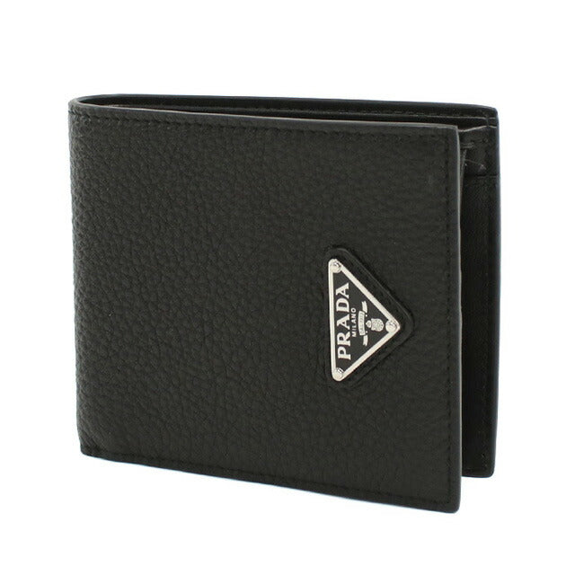 プラダ 二折財布小銭入付き メンズ ブランド PRADA 2MO738 ブラック 財布 PRA2MO738151
