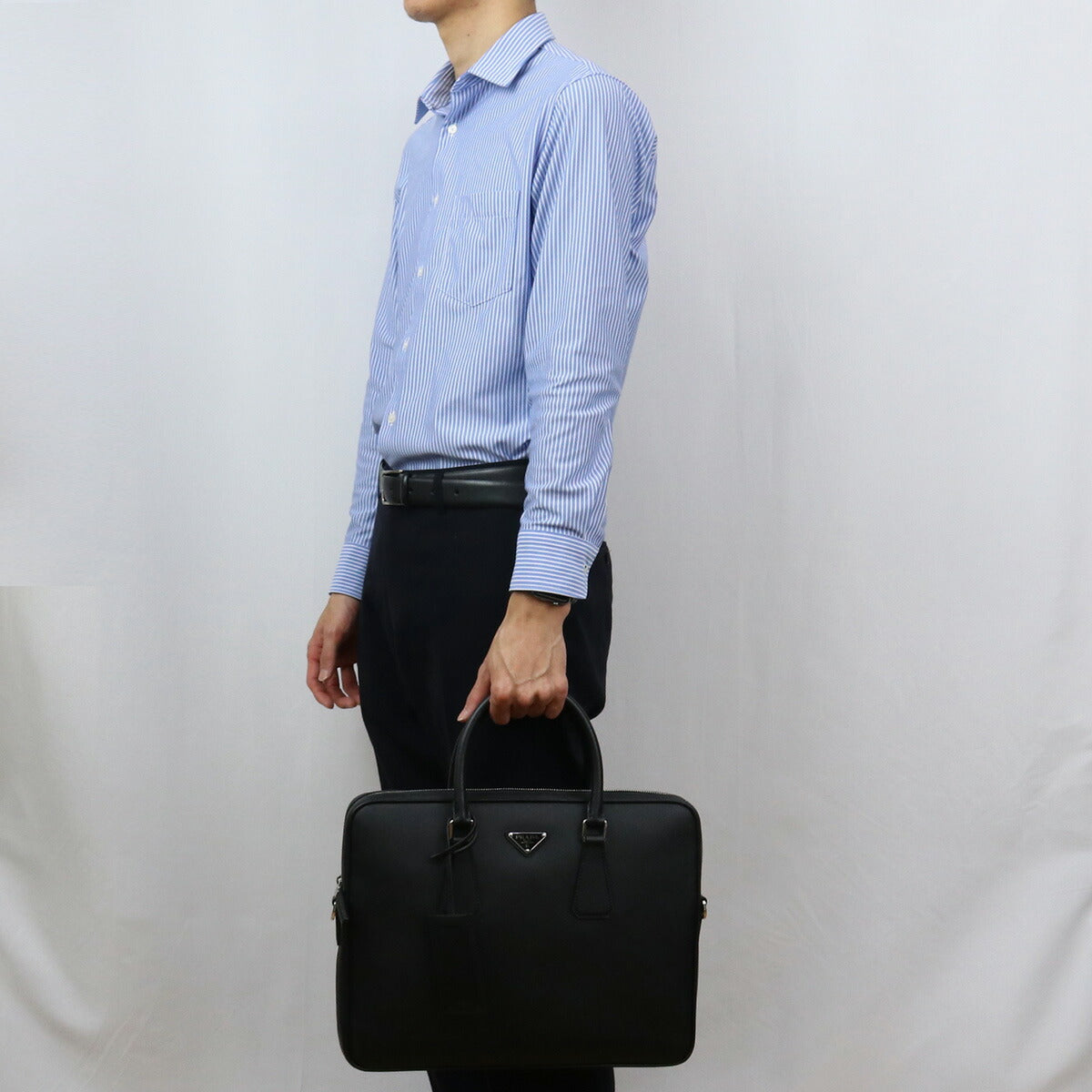 プラダ ブリーフケース メンズ SAFFIANO TRAVEL レザー イタリア 2VE368 NERO ブラック バッグ PRA2VE368011