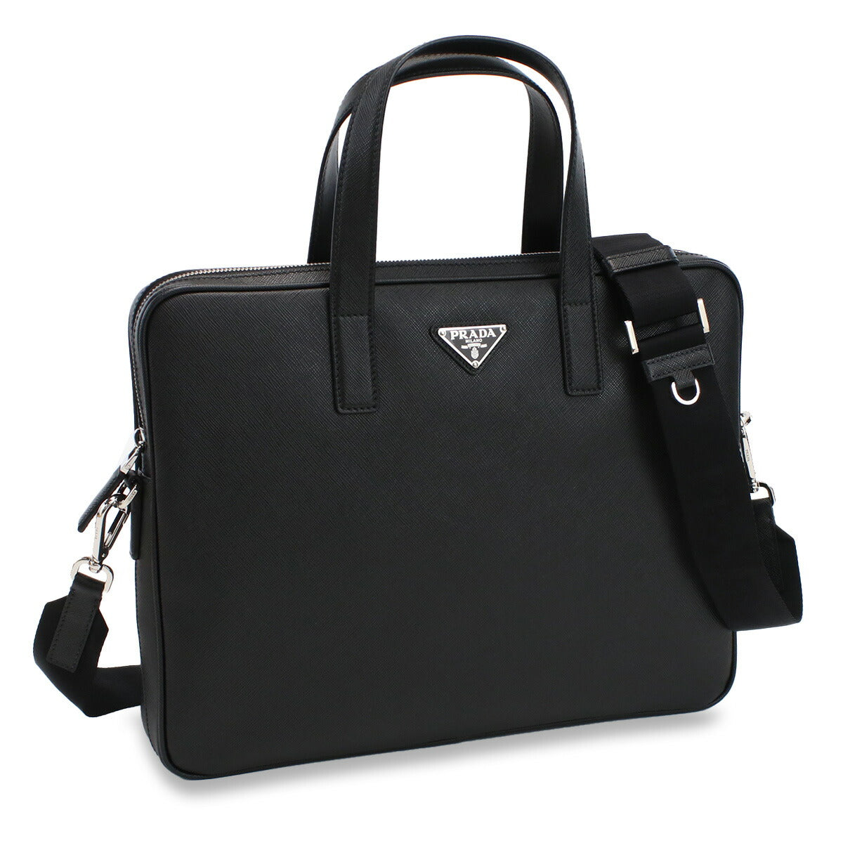 プラダ ブリーフケース メンズ SAFFIANO TRAVEL レザー イタリア 2VE368 NERO ブラック バッグ PRA2VE368011