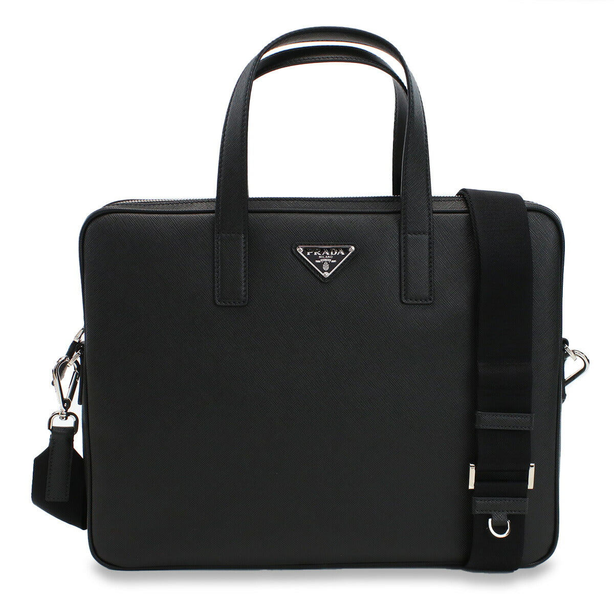 プラダ ブリーフケース メンズ SAFFIANO TRAVEL レザー イタリア 2VE368 NERO ブラック バッグ PRA2VE368011