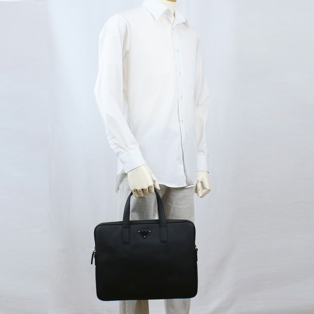 プラダ ブリーフケース メンズ SAFFIANO TRAVEL レザー イタリア 2VE368 NERO ブラック バッグ PRA2VE368031