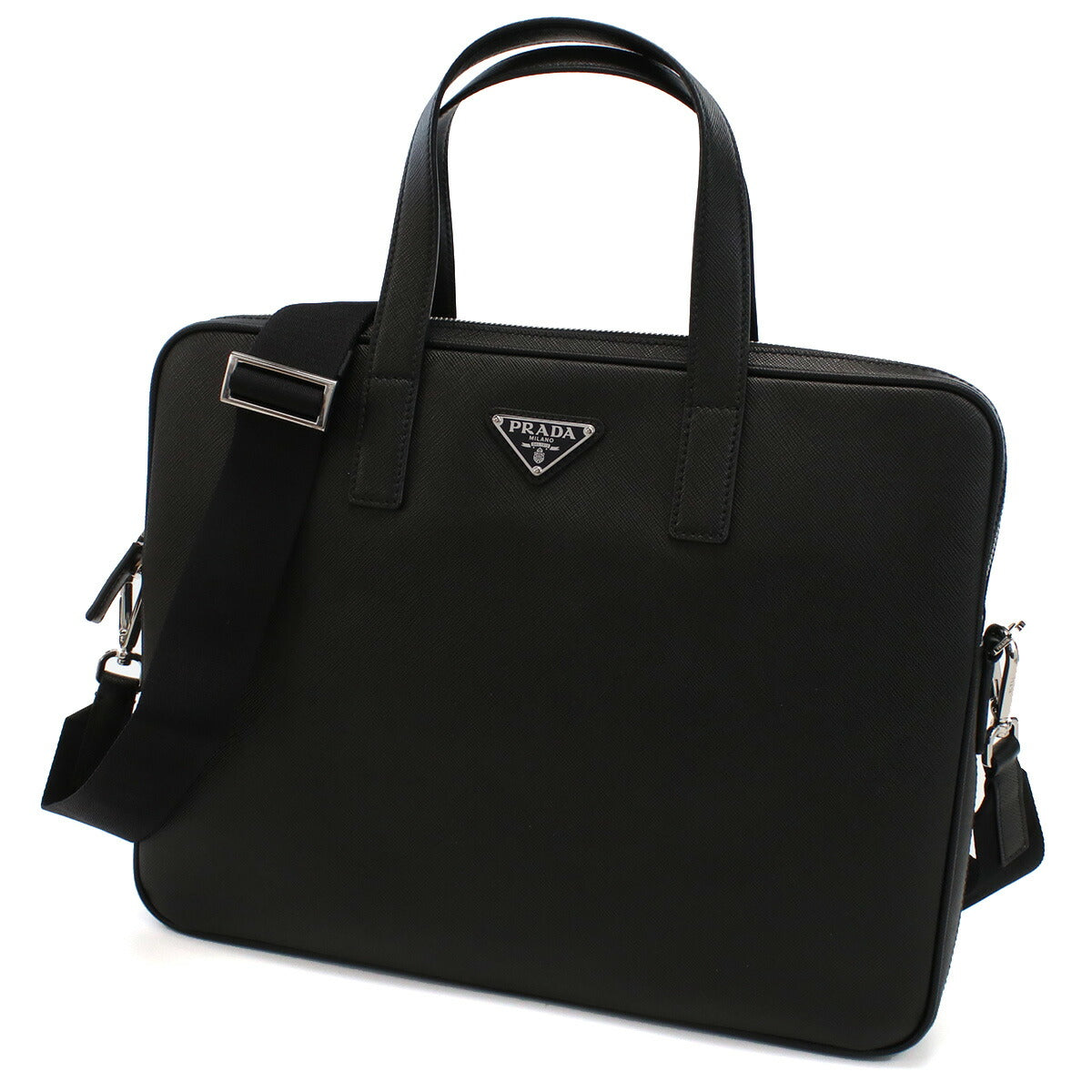 プラダ ブリーフケース メンズ SAFFIANO TRAVEL レザー イタリア 2VE368 NERO ブラック バッグ PRA2VE368031