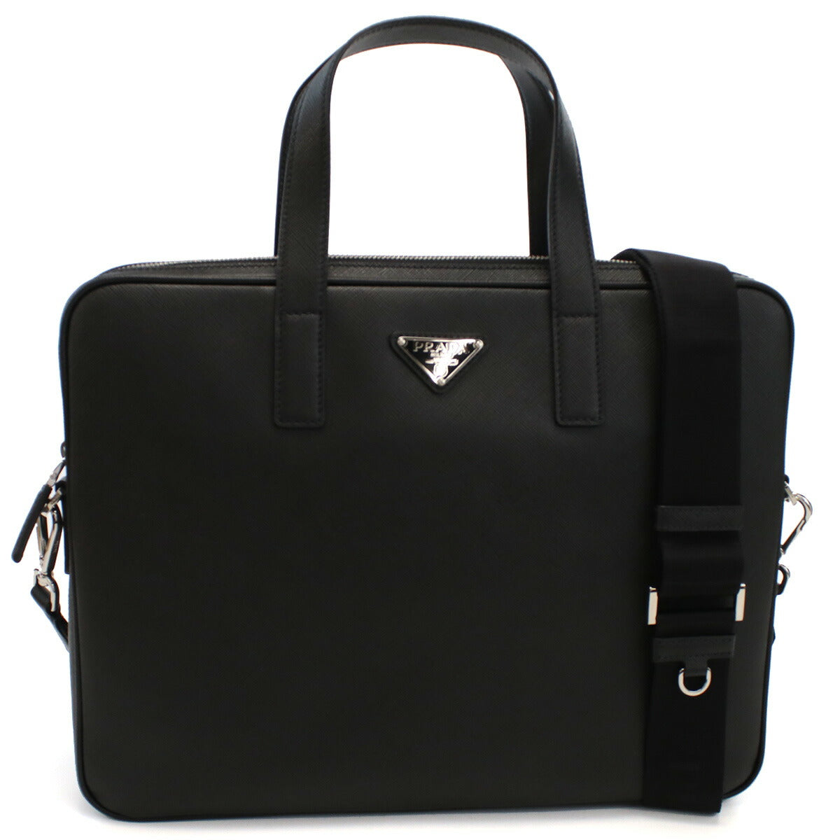 プラダ ブリーフケース メンズ SAFFIANO TRAVEL レザー イタリア 2VE368 NERO ブラック バッグ PRA2VE368031
