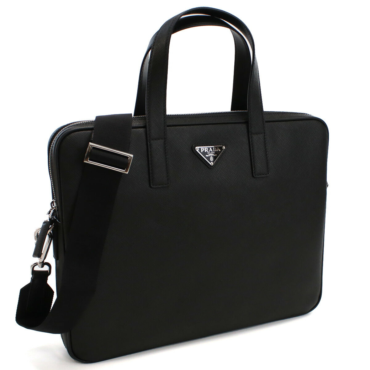 プラダ ブリーフケース メンズ SAFFIANO TRAVEL レザー イタリア 2VE368 NERO ブラック バッグ PRA2VE368031