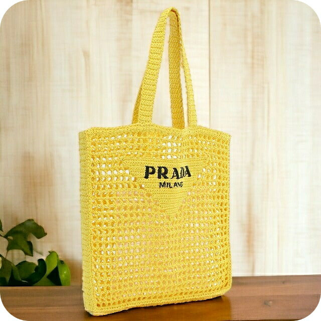 プラダ カゴバッグ メンズ RAFIA ラフィア イタリア 2VG105 GIALLO イエロー系 バッグ PRA2VG105021