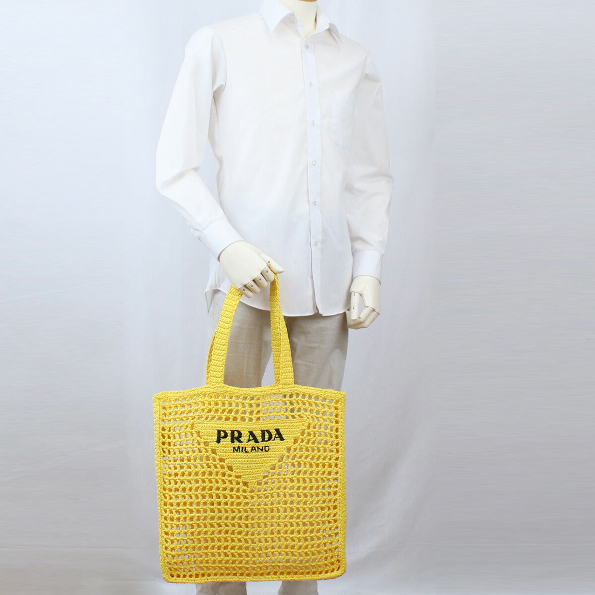 プラダ カゴバッグ メンズ RAFIA ラフィア イタリア 2VG105 GIALLO イエロー系 バッグ PRA2VG105021