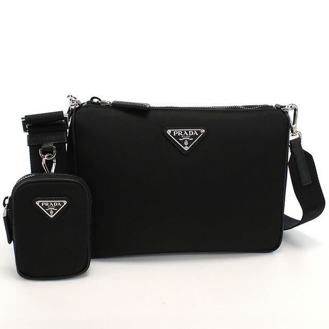 プラダ 斜め掛けショルダーバッグ メンズ ブランド TESSUTO+SAFFIANO ナイロン イタリア 2VH113 NERO ブラック バッグ PRA2VH113021