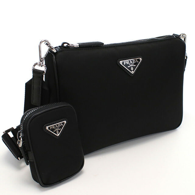 プラダ 斜め掛けショルダーバッグ メンズ ブランド TESSUTO+SAFFIANO ナイロン イタリア 2VH113 NERO ブラック バッグ PRA2VH113021