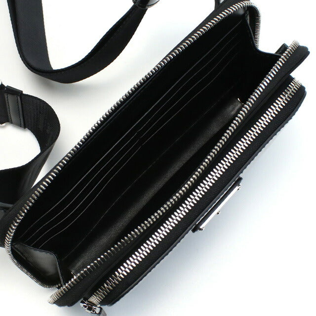 プラダ 斜め掛けショルダーバッグ メンズ ブランド TESSUTO SPAZZOLATO レザー イタリア 2VH156 NERO ブラック バッグ PRA2VH156011