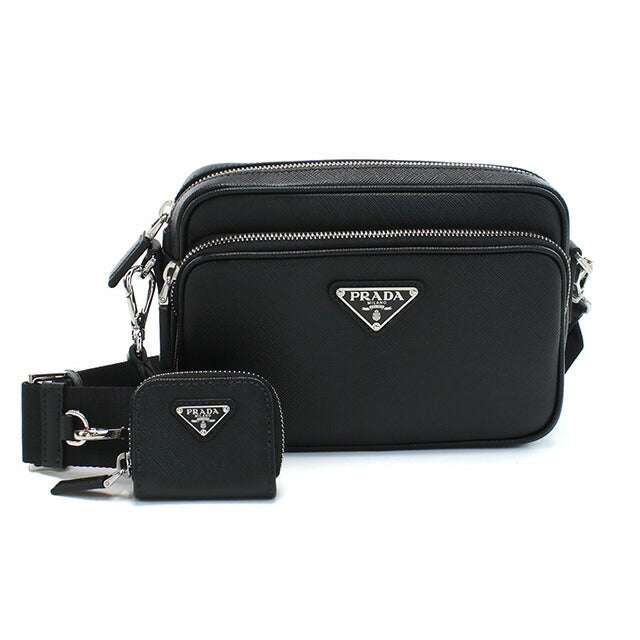 プラダ 斜め掛け ショルダーバッグ メンズ ブランド PRADA SAFFIANO TRAVEL レザー イタリア 2VH170 NERO ブラック バッグ PRA2VH170011
