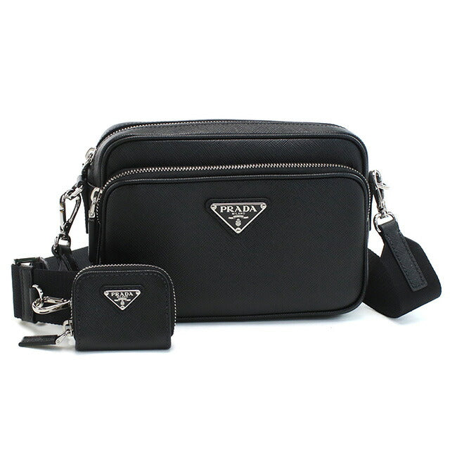 プラダ 斜め掛け ショルダーバッグ メンズ ブランド PRADA SAFFIANO TRAVEL レザー イタリア 2VH170 NERO ブラック バッグ PRA2VH170011
