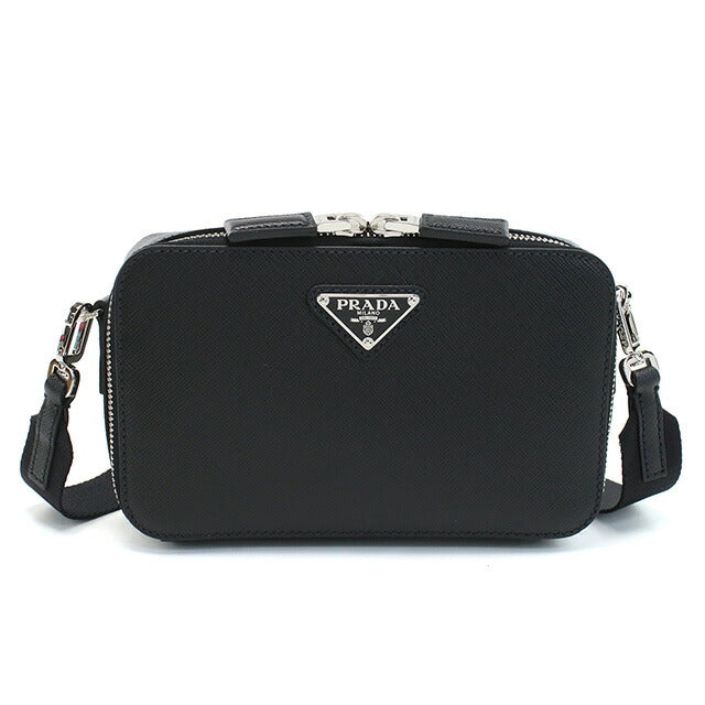 プラダ 斜め掛け ショルダーバッグ メンズ ブランド PRADA SAFFIANO TRAVEL レザー イタリア 2VH173 NERO ブラック バッグ PRA2VH173011