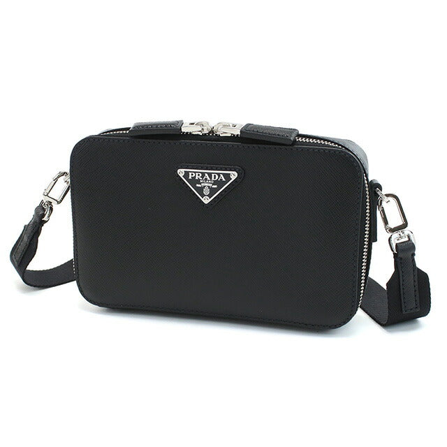プラダ 斜め掛け ショルダーバッグ メンズ ブランド PRADA SAFFIANO TRAVEL レザー イタリア 2VH173 NERO ブラック バッグ PRA2VH173011