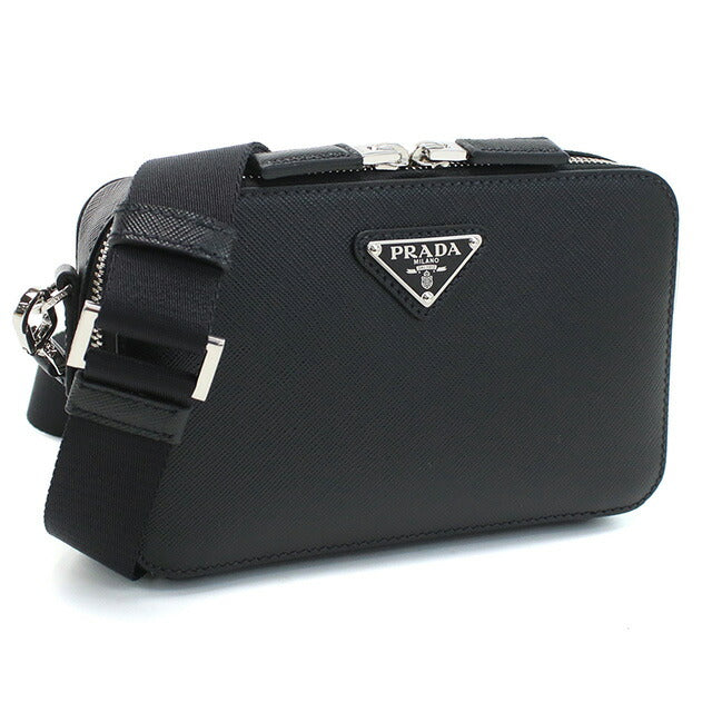 プラダ 斜め掛け ショルダーバッグ メンズ ブランド PRADA SAFFIANO TRAVEL レザー イタリア 2VH173 NERO ブラック バッグ PRA2VH173011