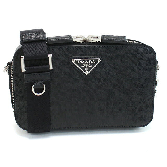 プラダ 斜め掛け ショルダーバッグ メンズ ブランド PRADA SAFFIANO TRAVEL レザー イタリア 2VH173 NERO ブラック バッグ PRA2VH173011