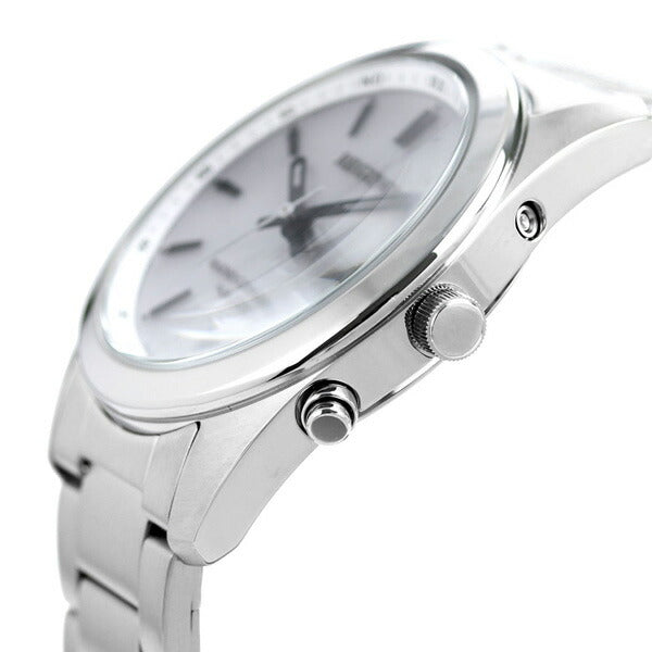 Citizen Regno Eco Drive Solar Radio Watch White Bar Index RS25-0484H Wristwatch Brand Men&