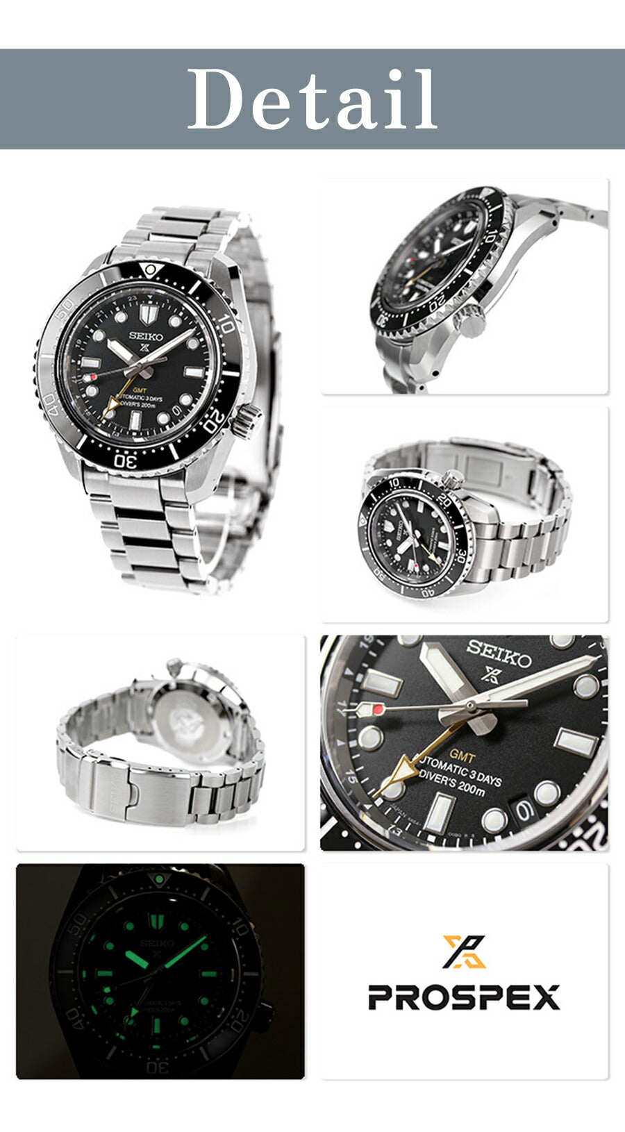 Seiko Prospex Diver Scuba 1968 Mechanical GMT Watch Brand Men&