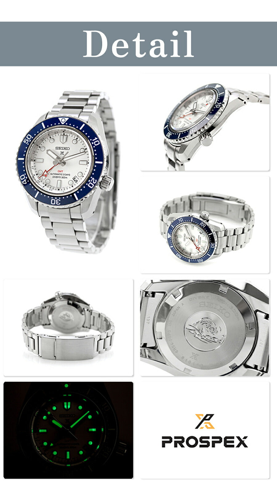Seiko Prospex Mechanical Divers 1968 Heritage GMT Automatic Watch Brand Men&