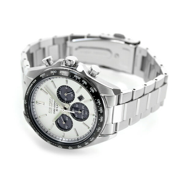 精工选择男士太阳能计时仪有限模型太阳能手表品牌SBPY165 SEIKO WHITE SBPY165