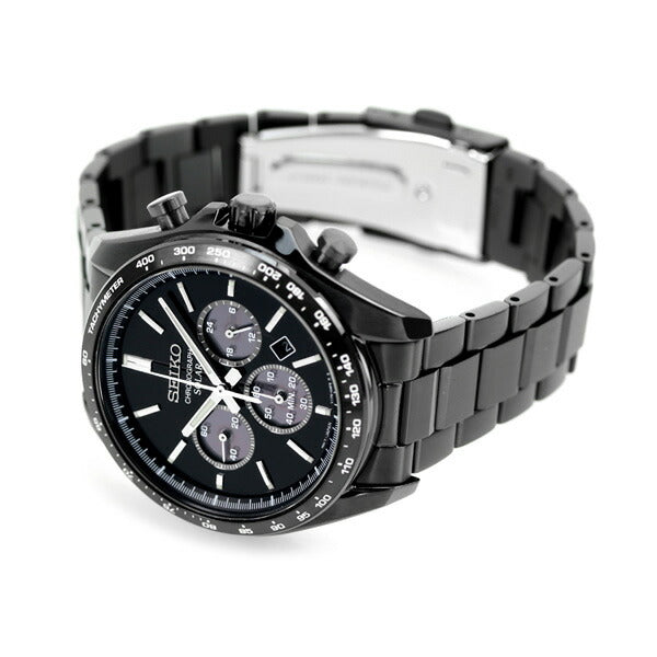 精工选择男士太阳能计时仪有限模型太阳能手表品牌SBPY169 SEIKO ALL BLACK SBPY169