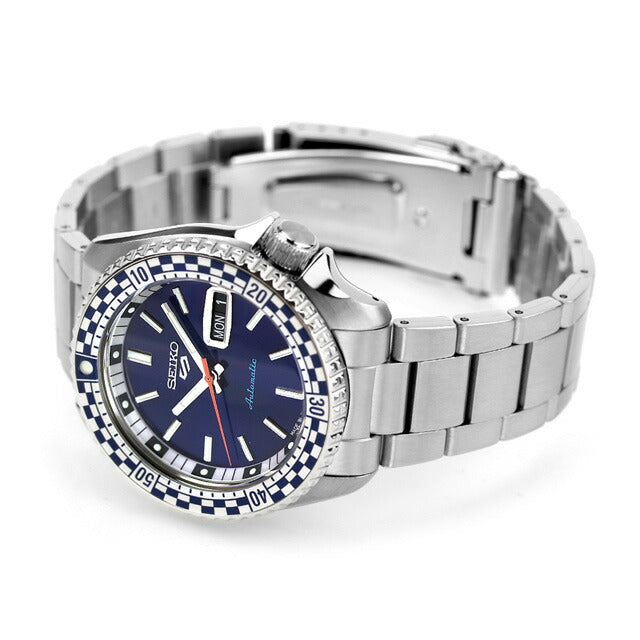 Seiko 5体育检查机旗帜自动观看品牌男士精工5 Sports SKX系列SBSA243模拟蓝色在日本SBSA243