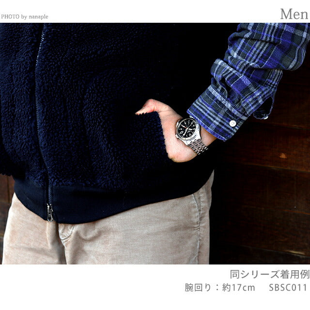 Seiko 5运动场GMT Street Style自动观看品牌男士精工5运动场系列SBSC013黑色SBSC013