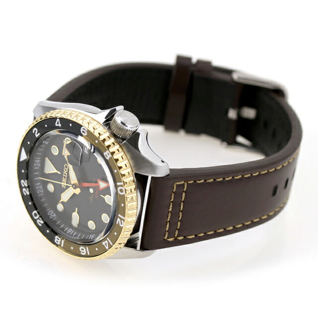 Seiko 5 Sports SKX系列GMT自动观看品牌男士精工5 Sports SBSC020模拟黑色黑色黑色在日本SBSC020
