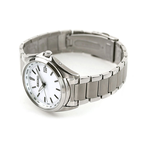 精工观看太阳能无线电钛世界时间观看品牌的日本制造SBTM287 Seiko SBTM287