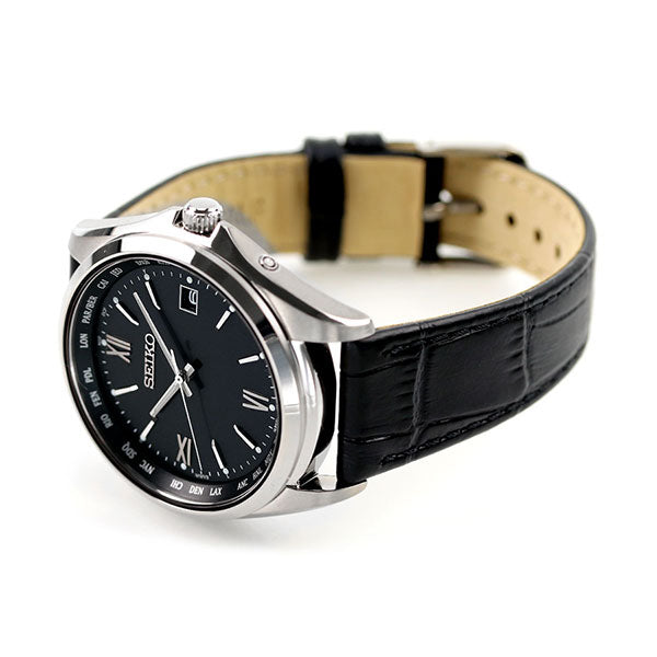 精工观看太阳能无线电钛世界时间观看品牌的日本制造SBTM297 Seiko SBTM297
